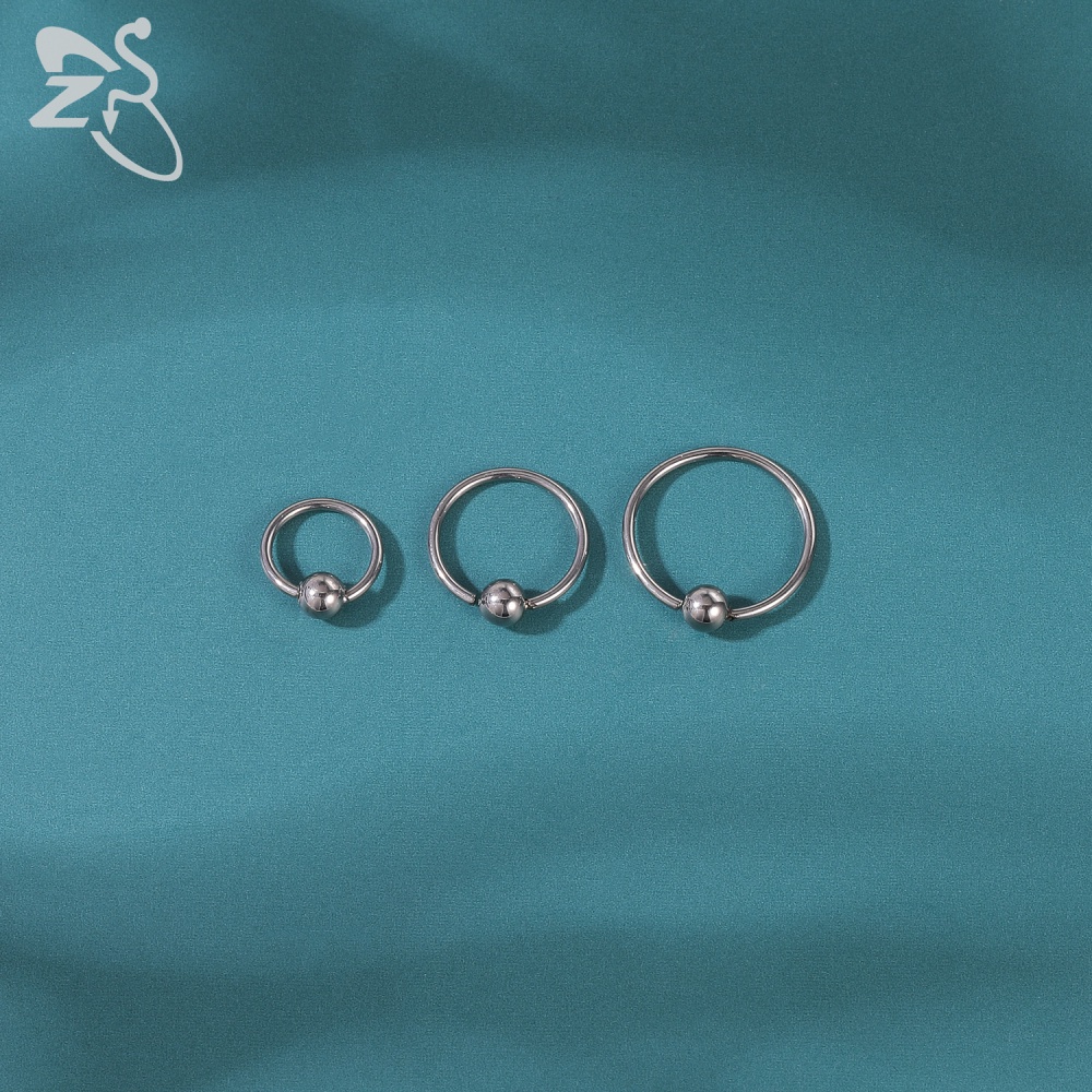 1pc Cincin Tindik Hidung / Telinga / Bibir / Pusar Bahan Titanium Steel 16g Untuk Pria / Wanita