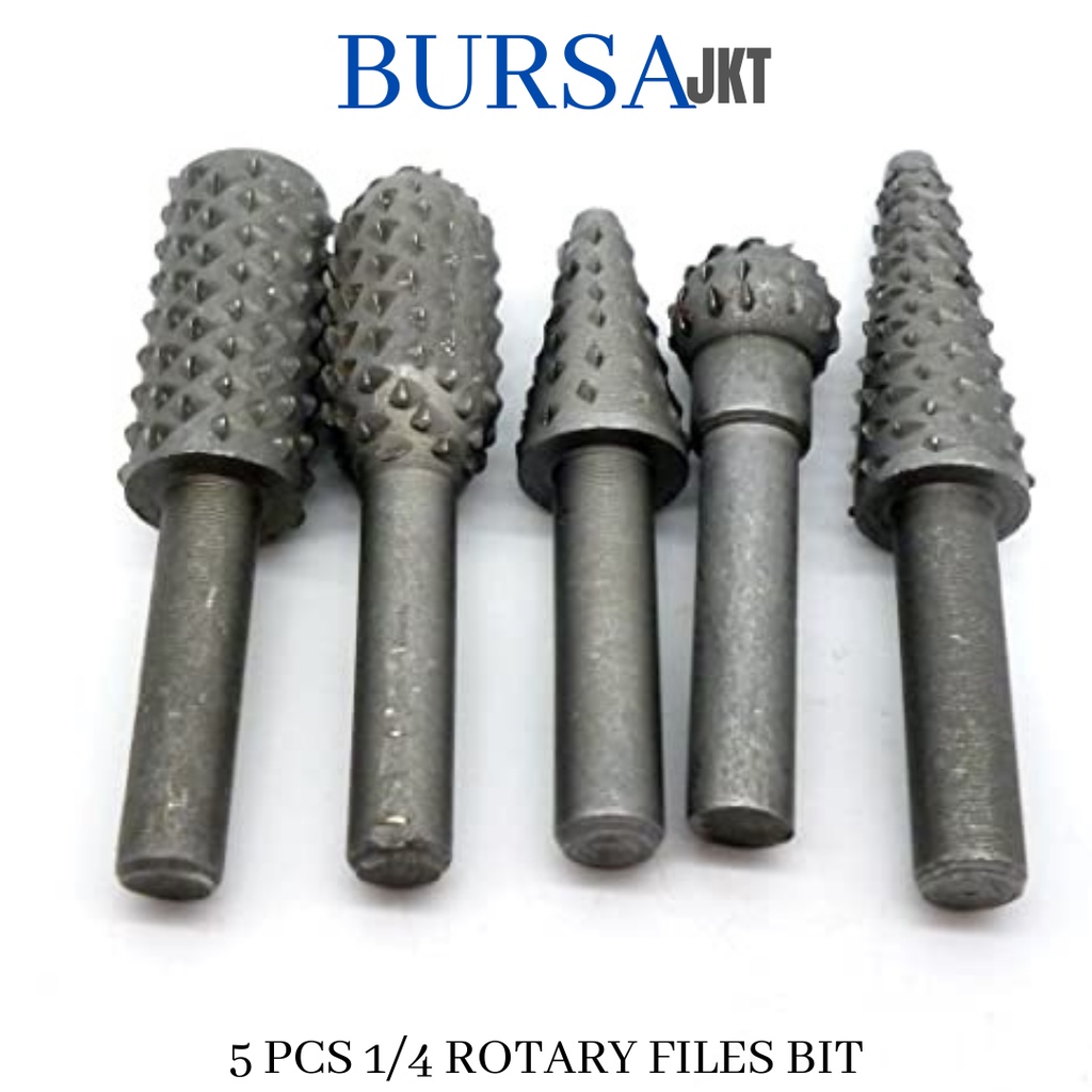 MATA BOR TUNER KAYU ROTARY TUNGSTEN FILES DIAMOND 6 MM SET ISI 5 PC ABU