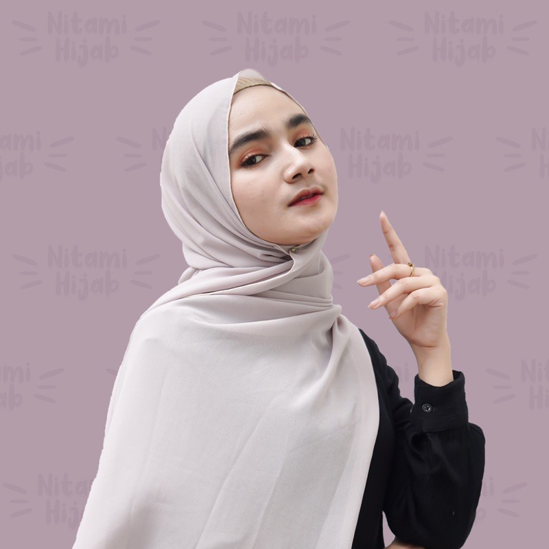 NITAMI HIJAB / PASHMINA / BROKEN WHITE