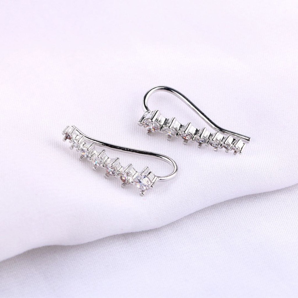 ☀ INDOLAND ☀ Anting Garis  Comet Berlian Fashion Wanita Korea Aksesoris Murah A060