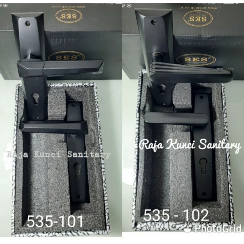 Handle Pintu Plate SES Spain Balck Series/Gagang Pintu/Pegangan Pintu Hitam/Black