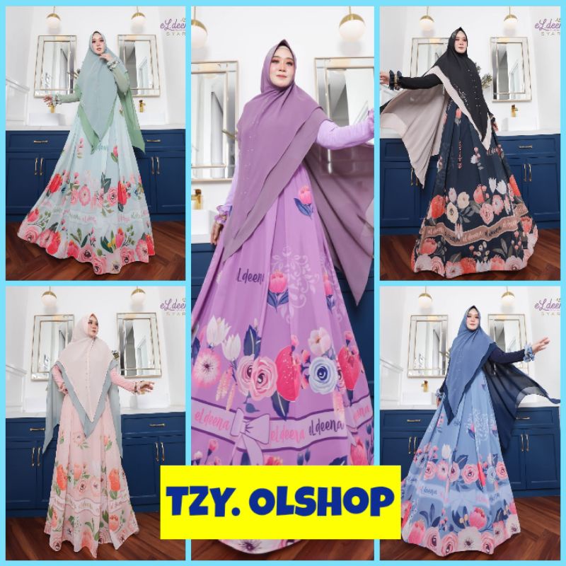 (oX8) ELDEENA ZAHAUZA  Baju Gamis Wanita Muslimah Zahawza Series by El Deena Syari. Tzy Olshop