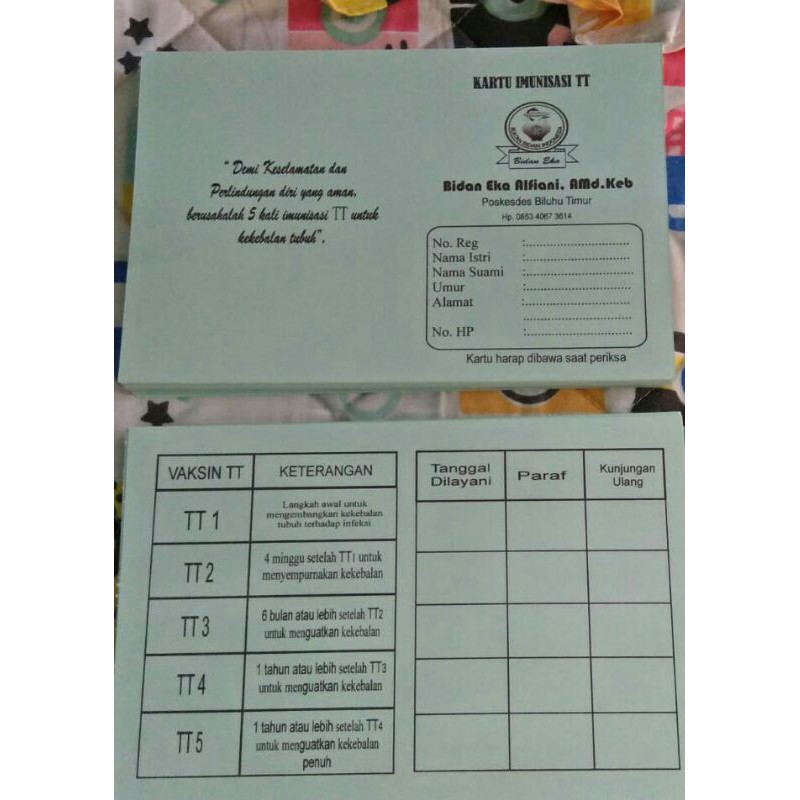 KARTU IMUNISASI TT KARTU BIDAN Shopee Indonesia KARTU IMUNISASI TT KARTU BIDAN Shopee Indonesia