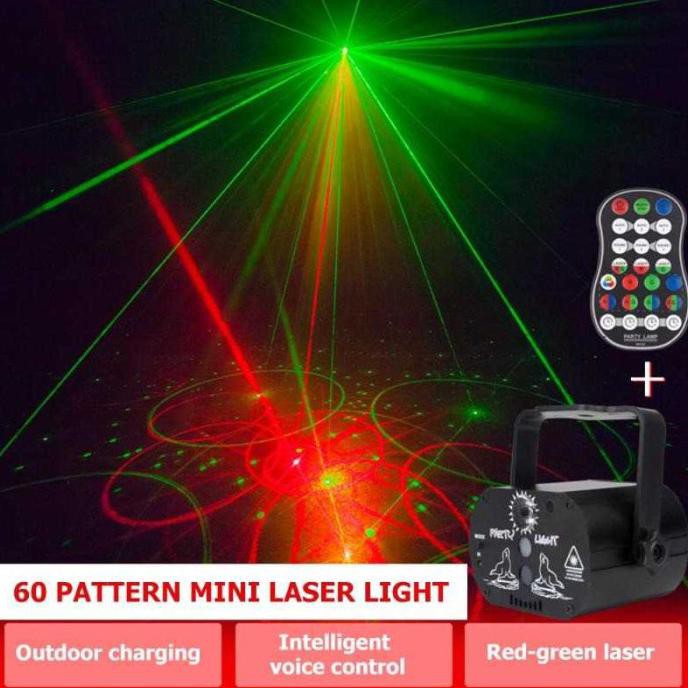 Lampu Disko Disco Led Kamar Laser Led Projector Party Club 60 Pola Led