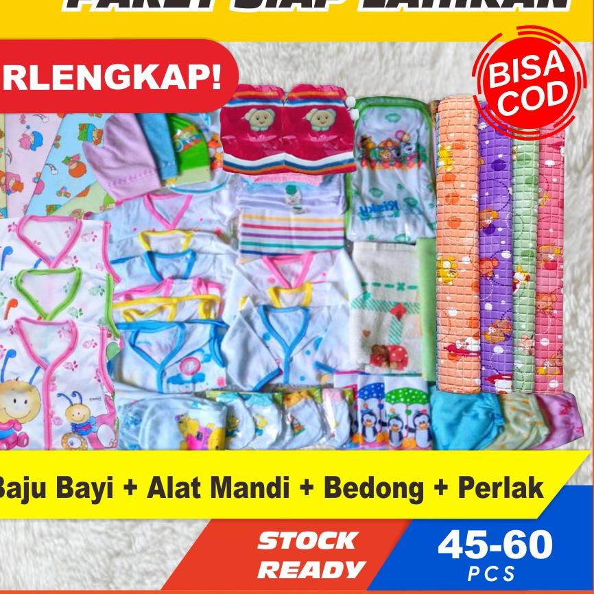 LANGSUNG KIRIM.. Paket Lahiran Lengkap (Baju Bayi Baru Lahir + Alat Mandi Bayi + Bedong Bayi + Perla
