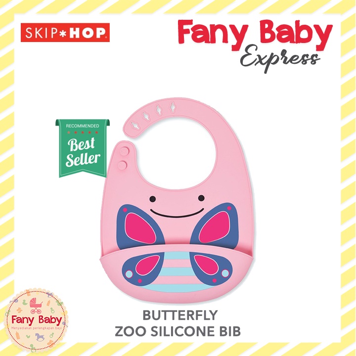 SKIP HOP ZOO SILICONE FOLD &amp; GO BIB