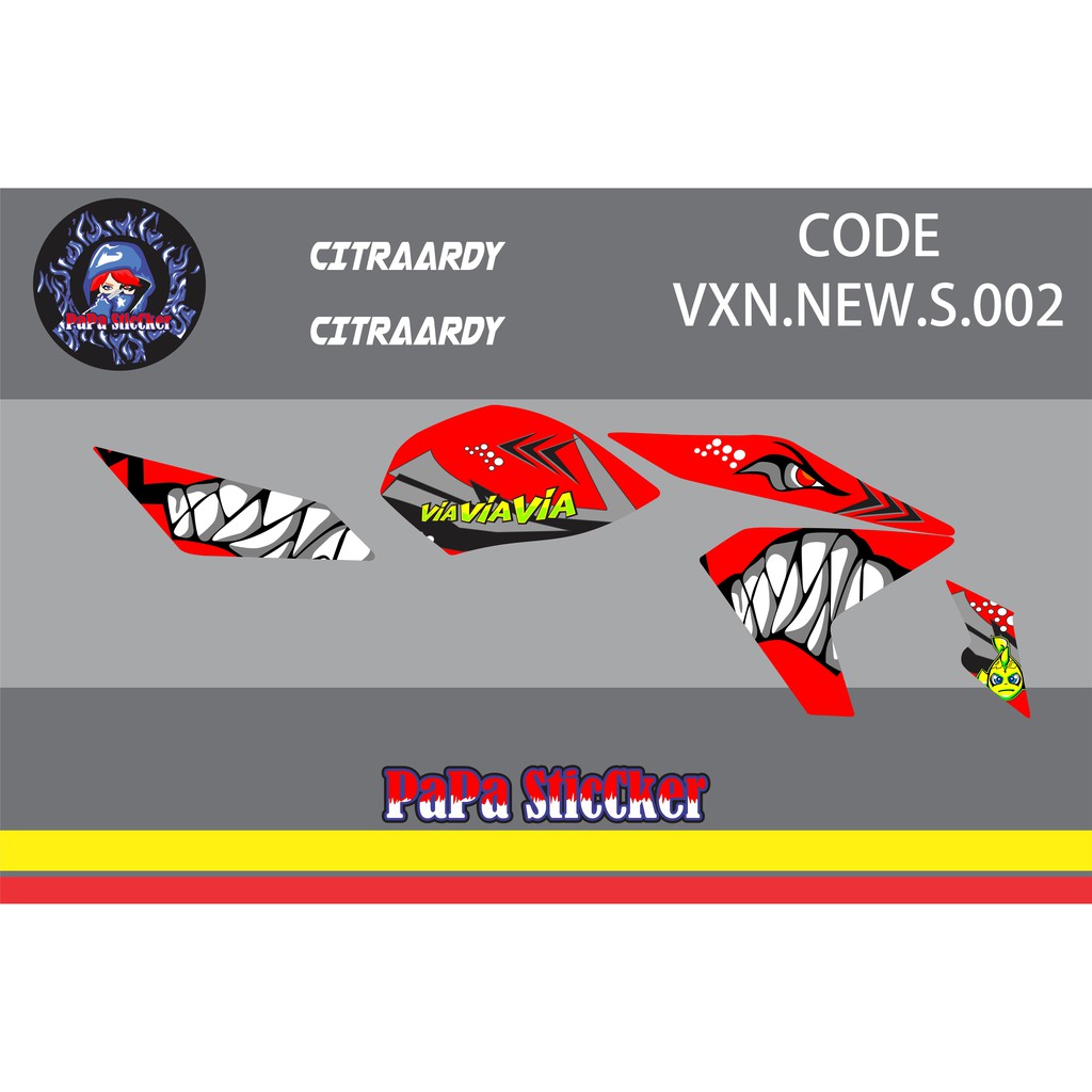 STIKER STRIPING DECAL NEW VIXION LIGHTNING NVL SHARK