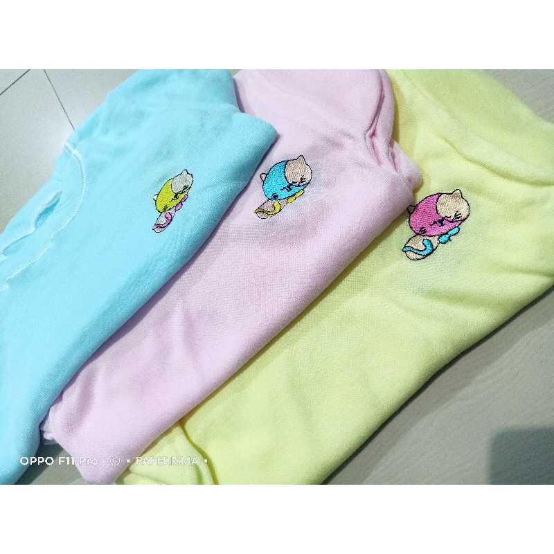 3 Pcs Kaos Oblong Bayi Bordir OSHUKA Kaos Stali Bayi Kaos Oblong Harian Bayi SMLXL Size 3-24 Bulan Kaos Oblong Bayi Perempuan Laki laki Unisex Halus lembut Adem