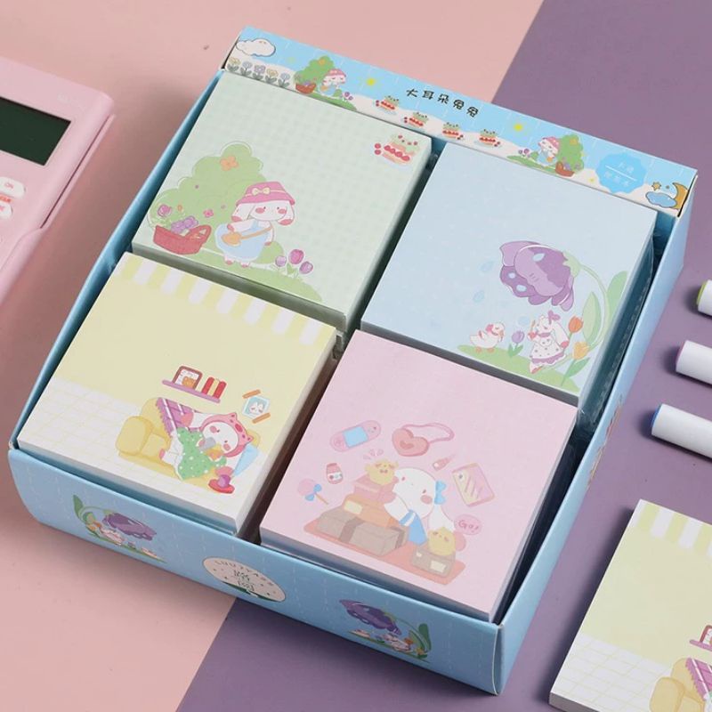 

Memopad aesthetic desain kelinci telinga panjang isi 100lembar