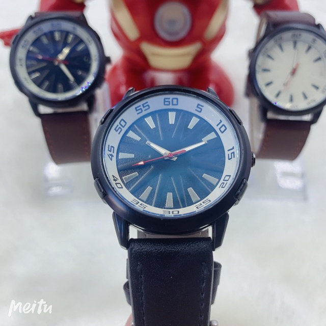 [HARGA GROSIR] JAM TANGAN PRIA MURAH READY 5 WARNA HARGA SATUAN KULIT FASHION MURAH  ANALOG M05