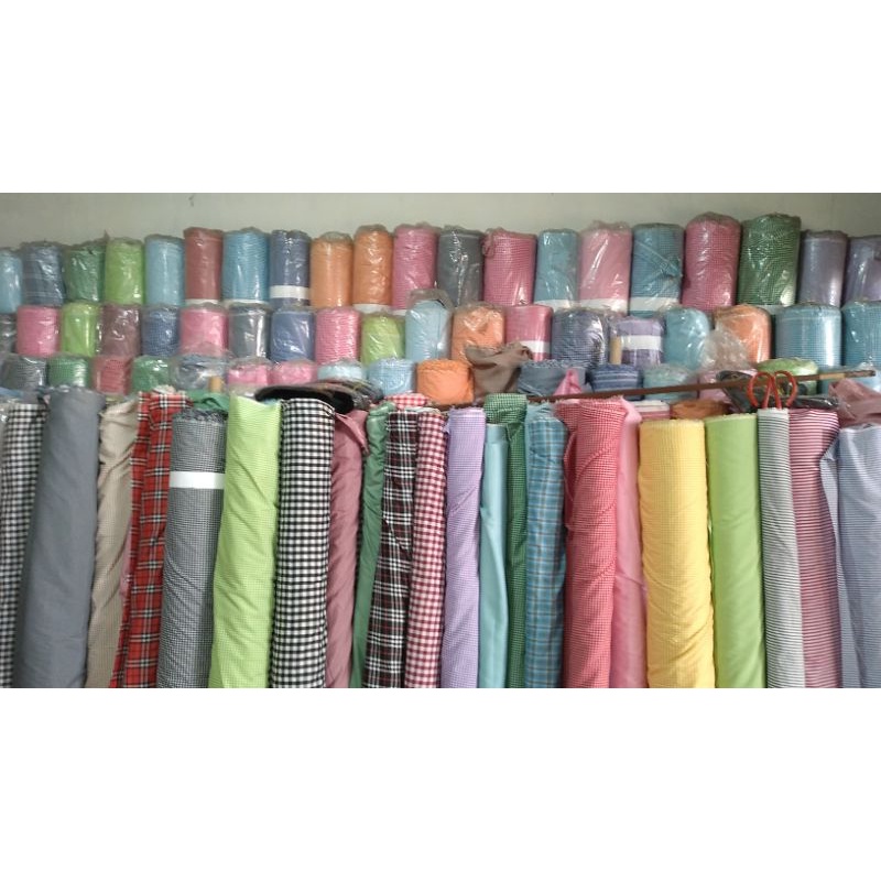 1/2m Kain Polyester / Kain Katun TC Best Quality kotak kotak
