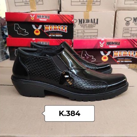 Sepatu kulit pria pantofel PDH Polri TNI security guard PNS sepatu kerja formal tampil lebih keren