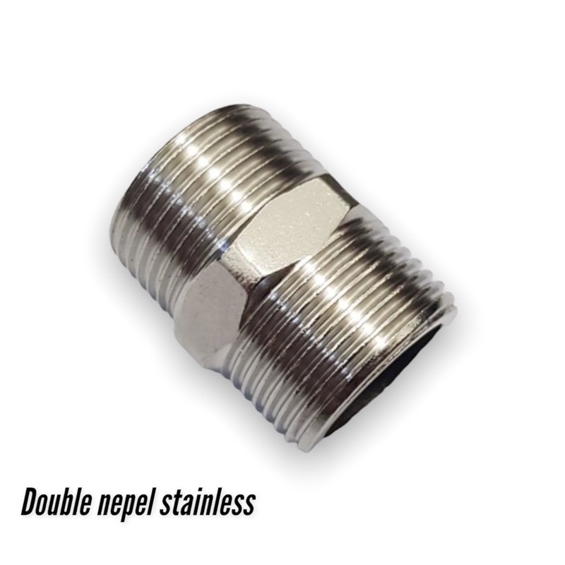Double nepel 3/4 inch stainless - double nepel