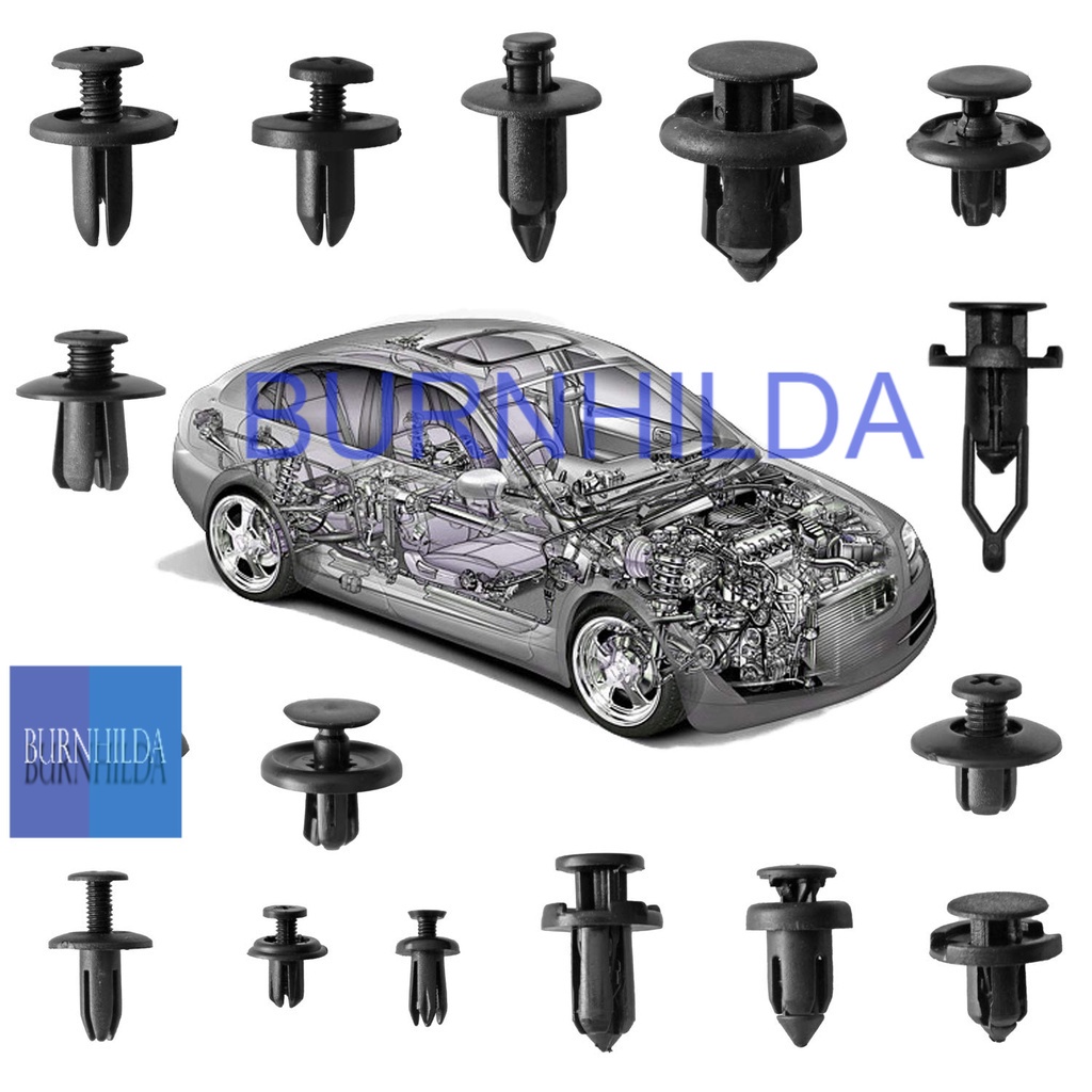 EAFC Baut Rivet Mobil Universal Car Pin Fasteners Clip 620 PCS Car Retainer Clips Plastic Fasteners Kit Fender Rivet Clips 16 Most Popular Sizes Auto Push Pin Rivets Set for Toyota GM Ford Honda Acura Chrysler