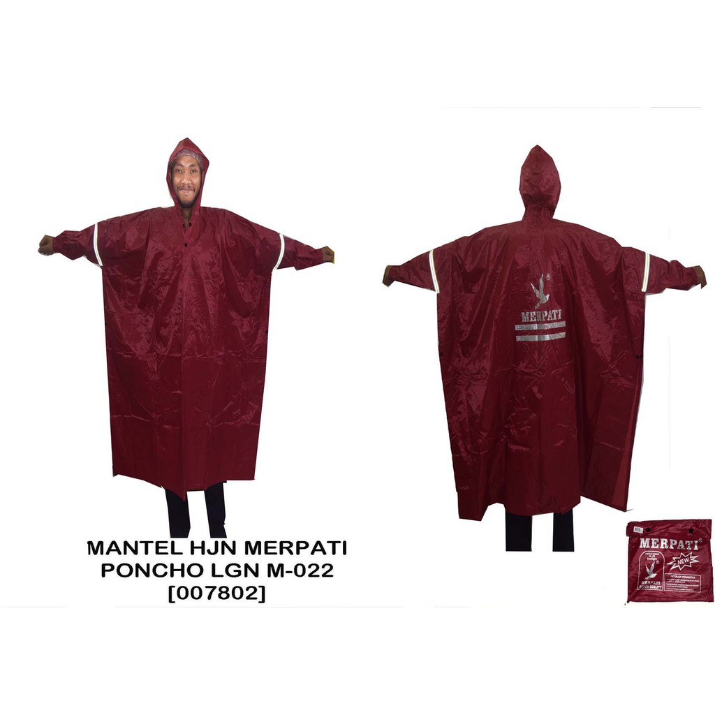 Merpati Jas Hujan Dewasa Ponco Lengan M-022 / Jas Hujan / Mantel Hujan Ponco