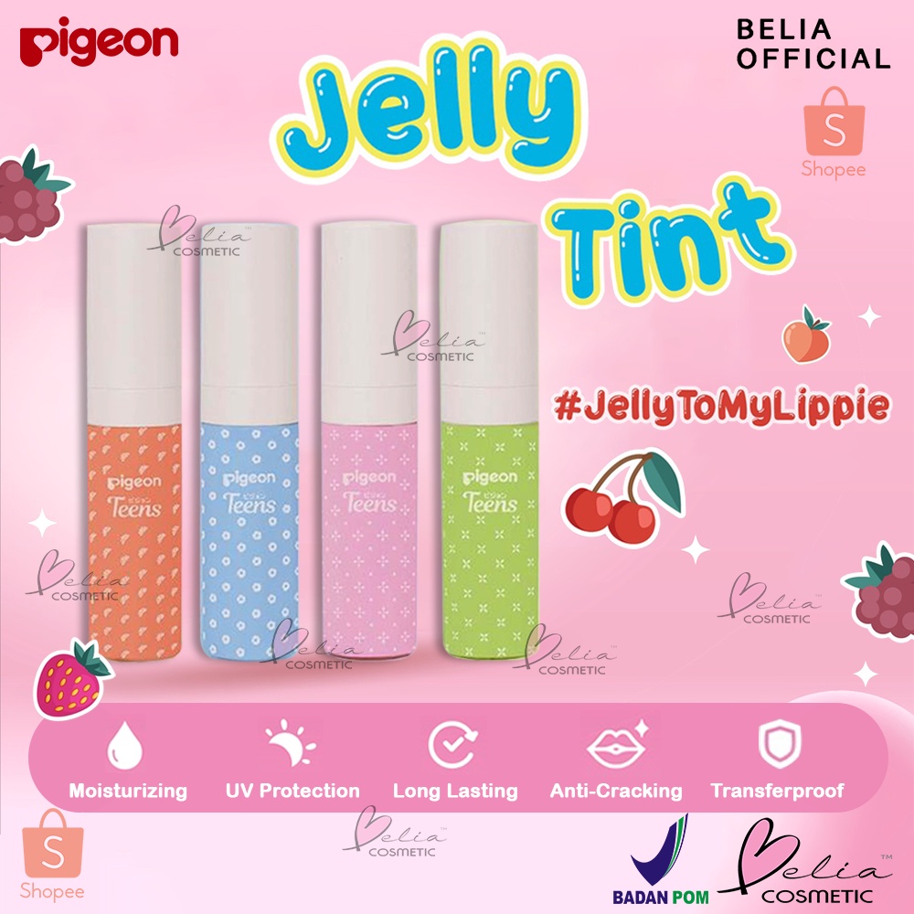 ❤ BELIA ❤ PIGEON Teens Jelly Tint | Lip Tint | Lip and Cheek | Jelly Tint Milk Tea Series | Pelembab Bibir BPOM