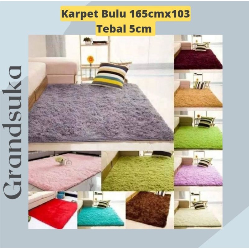 Karpet Bulu Kamar Tidur / Karpet Bulu Rasfur 160x100