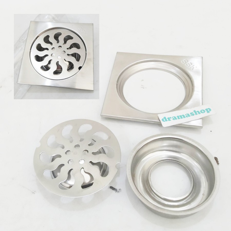 Saringan Kamar Mandi Kotak Stainless Steel