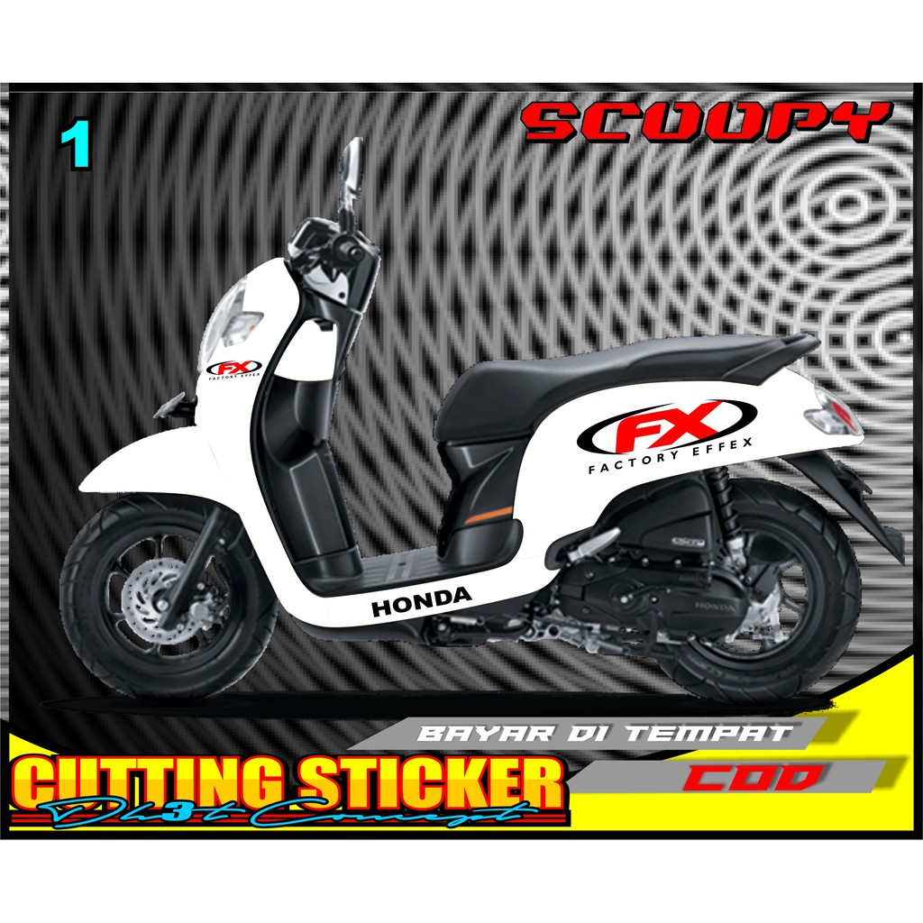 Sticker Scoopy Simple FX All Scoopy Scoopy Carbu Scoopy 2018 Scoopy 2019 Scoopy 2020 Cutting Sticker