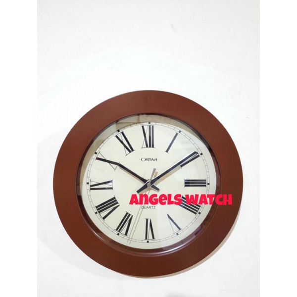 angelswatch jam dinding kayu ostar quiet sweep movement senyap jam dinding model kayu original