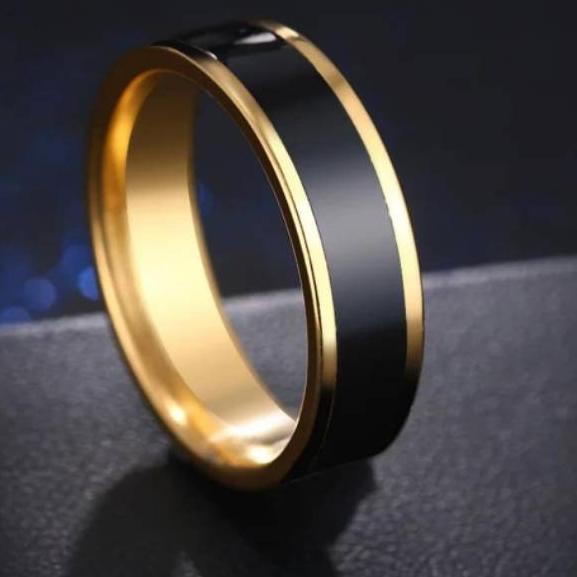 ♔ CINCIN EMAS HITAM / CINCIN TITANIUM / CINCIN EMAS PRIA WANITA ➩