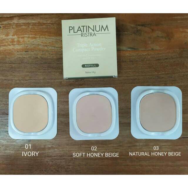 RISTRA REFILL PLATINUM TRIPLE ACTION  COMPACT  POWDER 14 GR