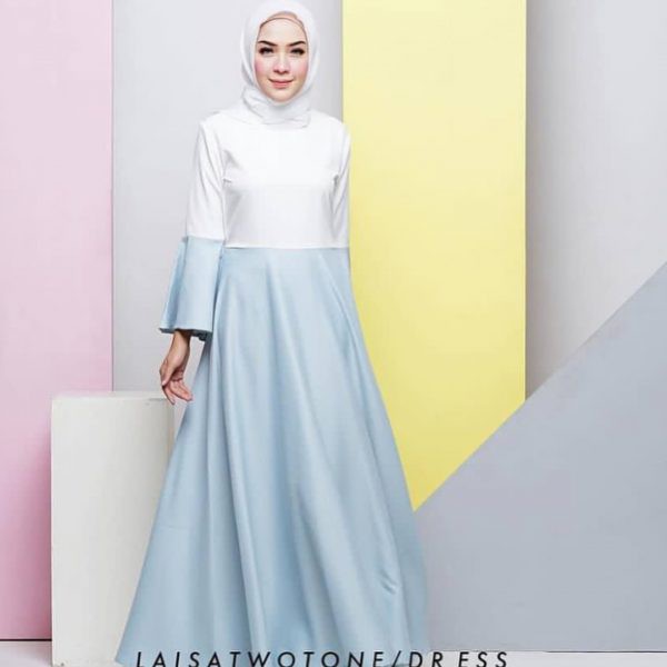 Baju Dress Murah Laisa Two Tone