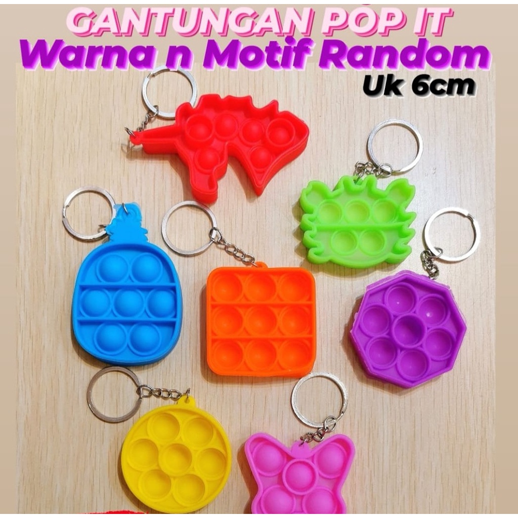 Pop It Mainan Anak Viral - Fidget Toy Push Bubble Stress Relief Kids-GantunganPromooo
