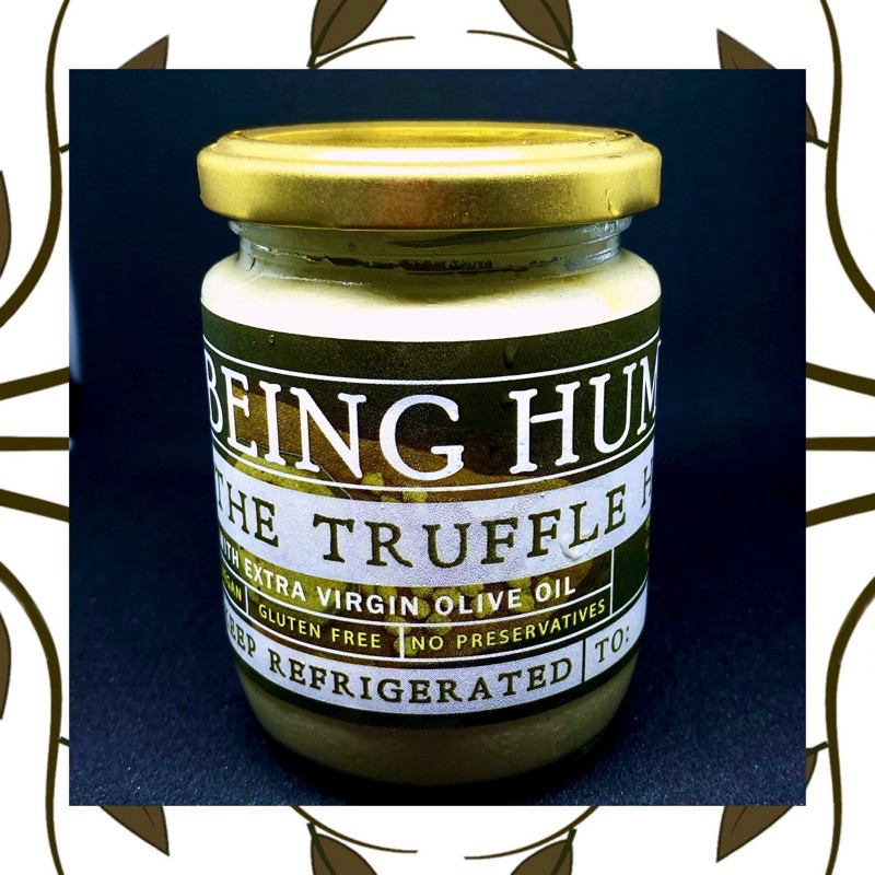 

Jar of Truffle Hummus by Seeds of Life in Jakarta with extra virgin olive oil - Chickpea/Garbanzo
