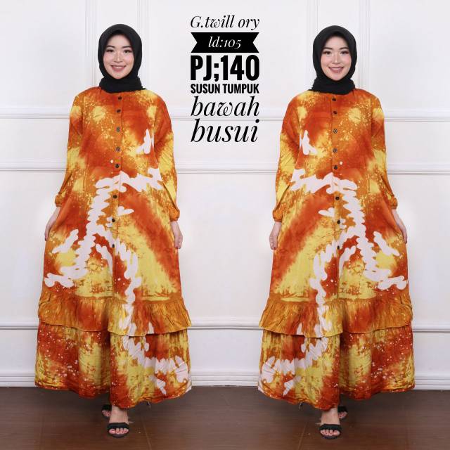 Gamis twill ory, bahan rayon