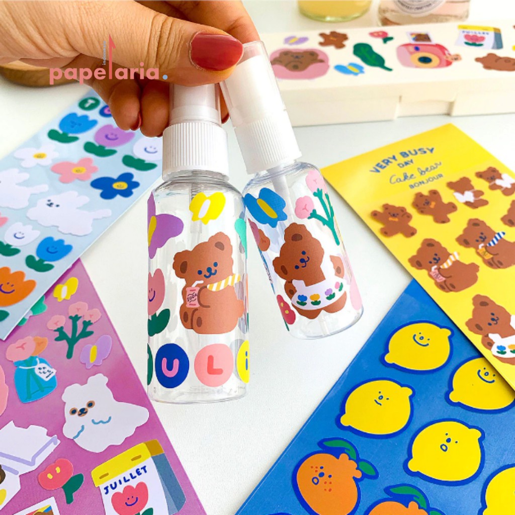 

[Papelaria.id] MURAH Stiker Beruang MilkJoy Dekorasi Jurnal Stationery PVC