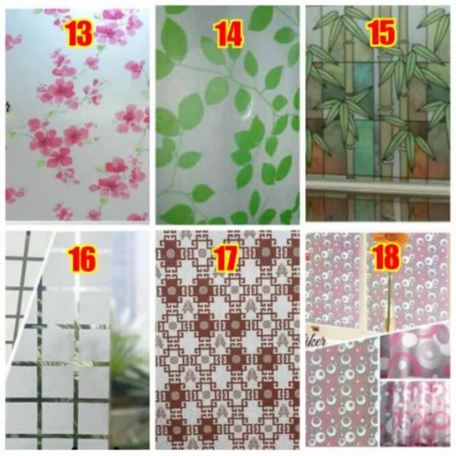 STIKER KACA RUMAH/JENDELA/KANTOR/STIKER KACA MOTIF/TERLARIS