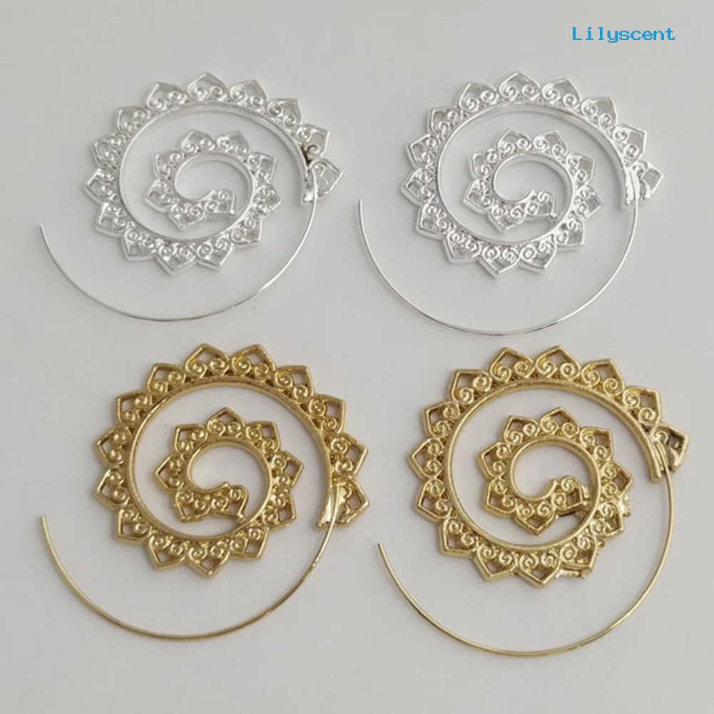 Anting Tindik Bentuk Bulat Spiral Hati Untuk Wanita