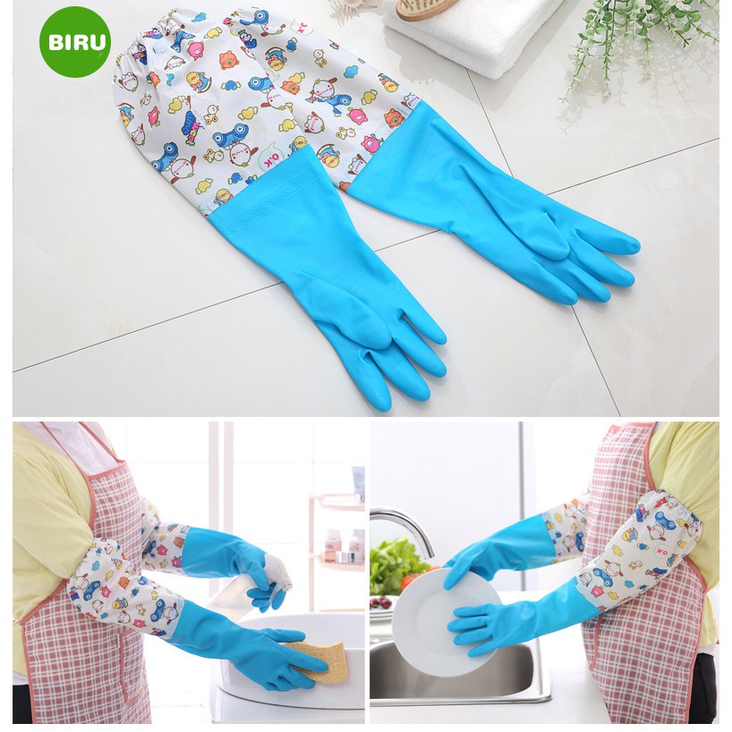 Sarung Tangan Karet Panjang Cuci Piring Korea - Sarung Tangan Cuci Piring