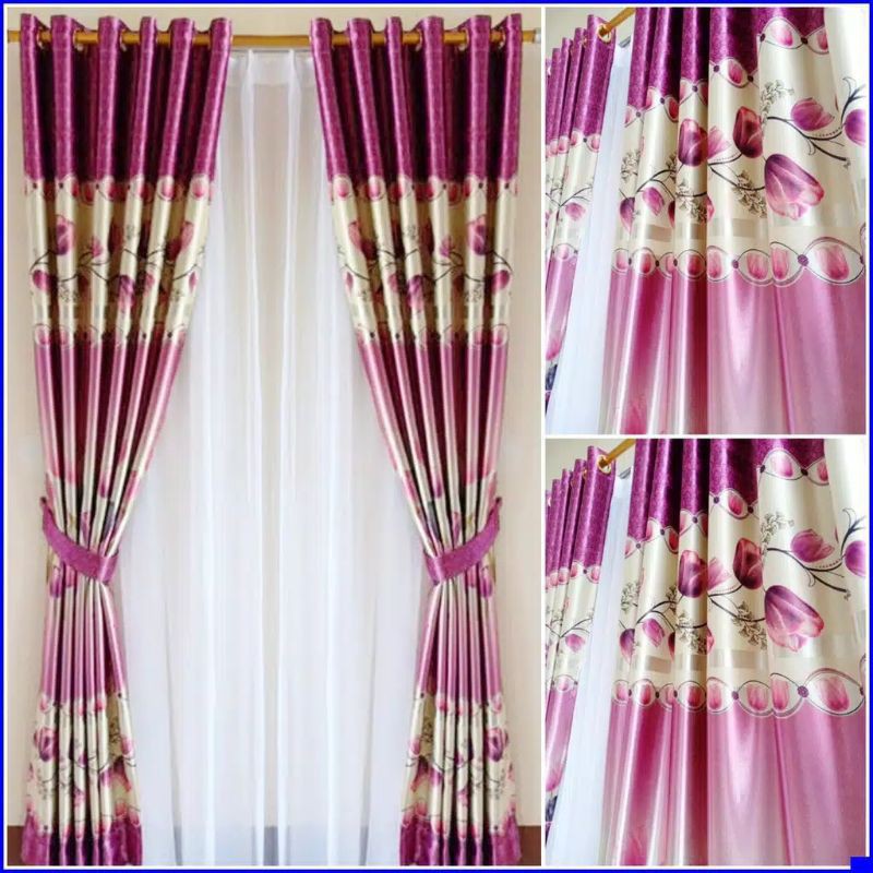 Gorden Blackout Motif Tulip Import Original