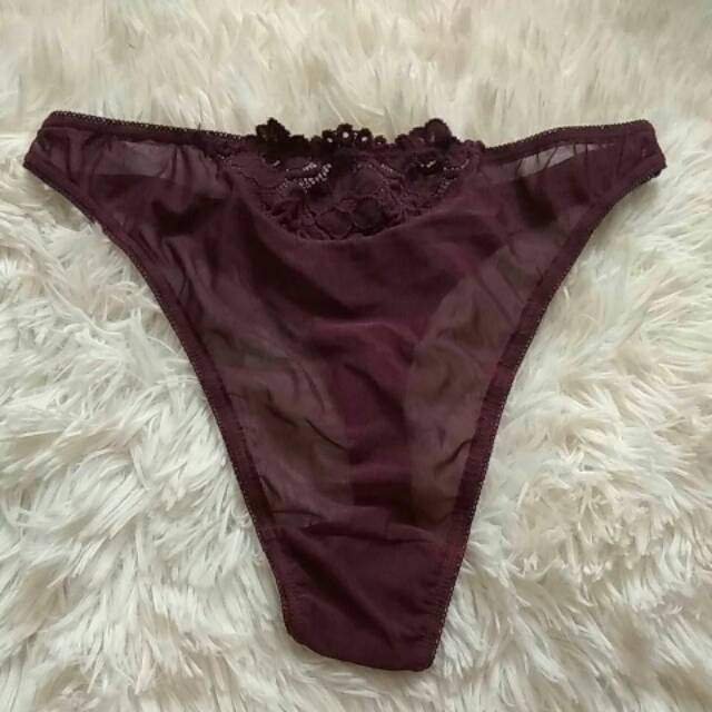 Thong Gstring Branded Burgundy Color Size S,M,L