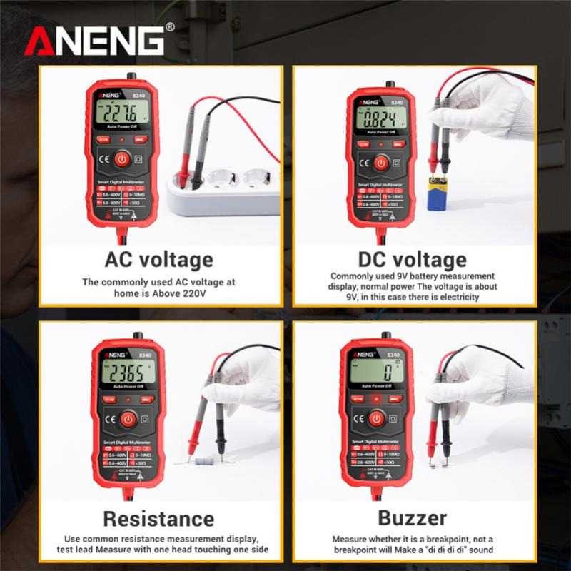 Multimeter Digital Akurat Multitester Arus Voltage Tester LCD AN8