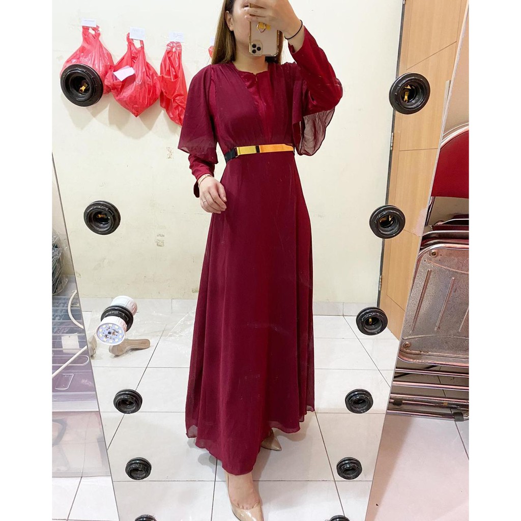 621 B ( ALL SIZE &amp; XL ) #Gamis busui fashion import (BELT BESI)/ baju muslim