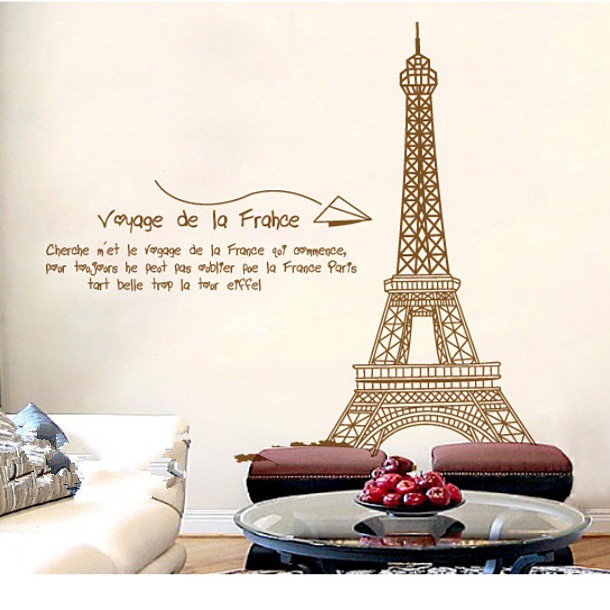 Stiker Thema Quotes / Wallsticker Eiffel Tower vers. 1