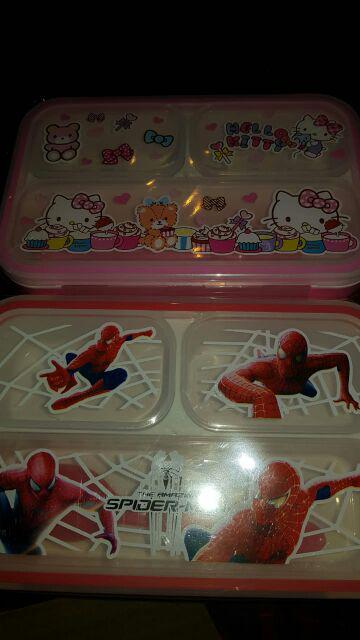 Lunch Box Sekat 2 Stainless Anti Tumpah Karakter 9003