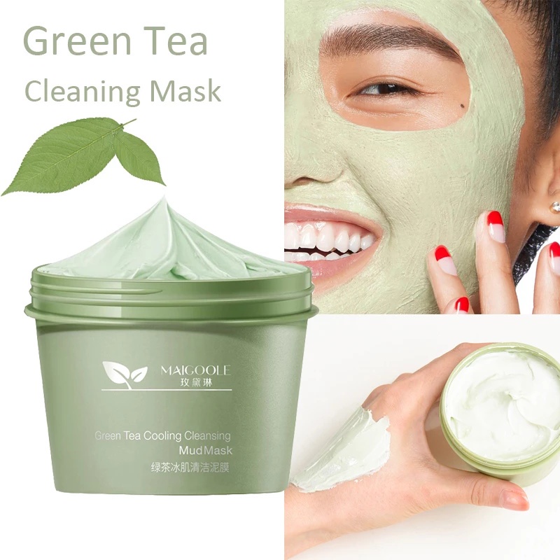 [MAIGOOLE] Masker Wajah Green Tea Clay Mask丨Pore Clean Clay Mask 100GR