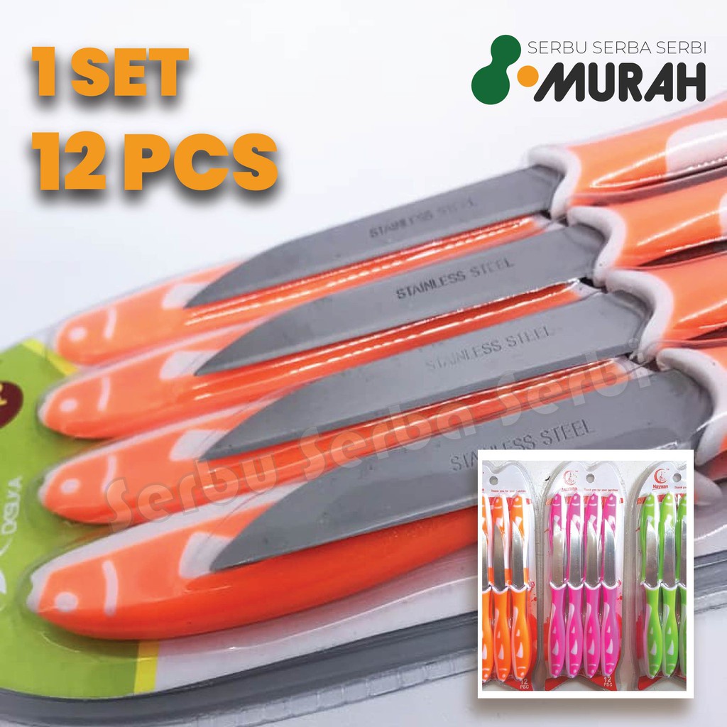 [DEASHOP] 1 LUSIN PISAU DAPUR MODEL IKAN / SET PISAU DAPUR / PISAU BUAH / PISAU DAGING / PISAU SAYUR TAJAM DAN BERKUALITAS