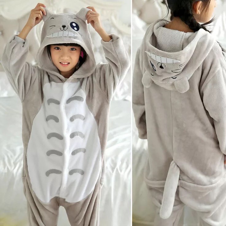 KOSTUM ONESIE TOTORO COSPLAY PIYAMA ANAK