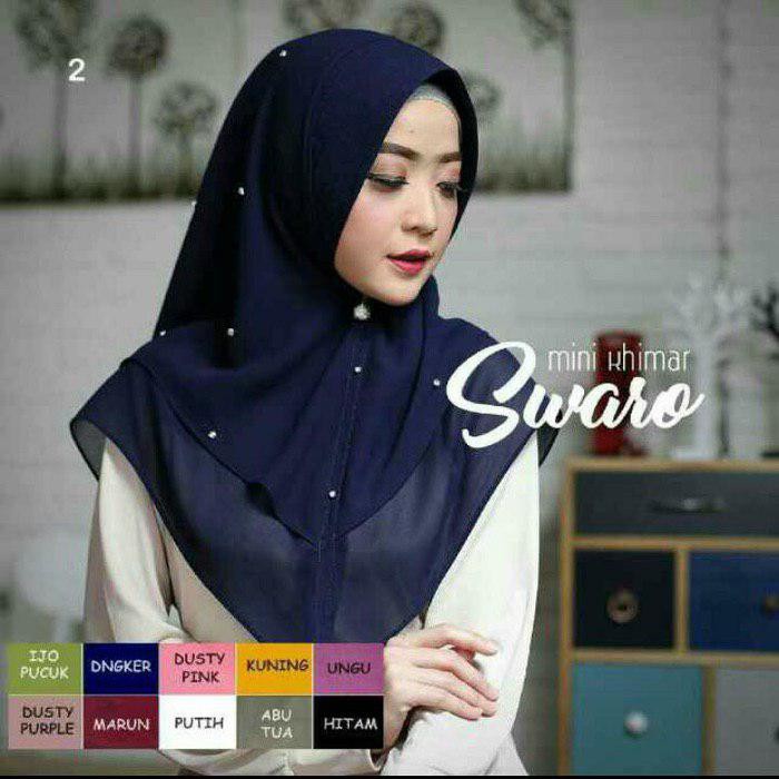 HIJAB INSTANT DEWASA SWARO HICON / KERUDUNG BERGO INSTAN DEWASA / JILBAB KHIMAR 2 LAYER / JILBAB LANGSUNG PAKAI HARGA MURAH