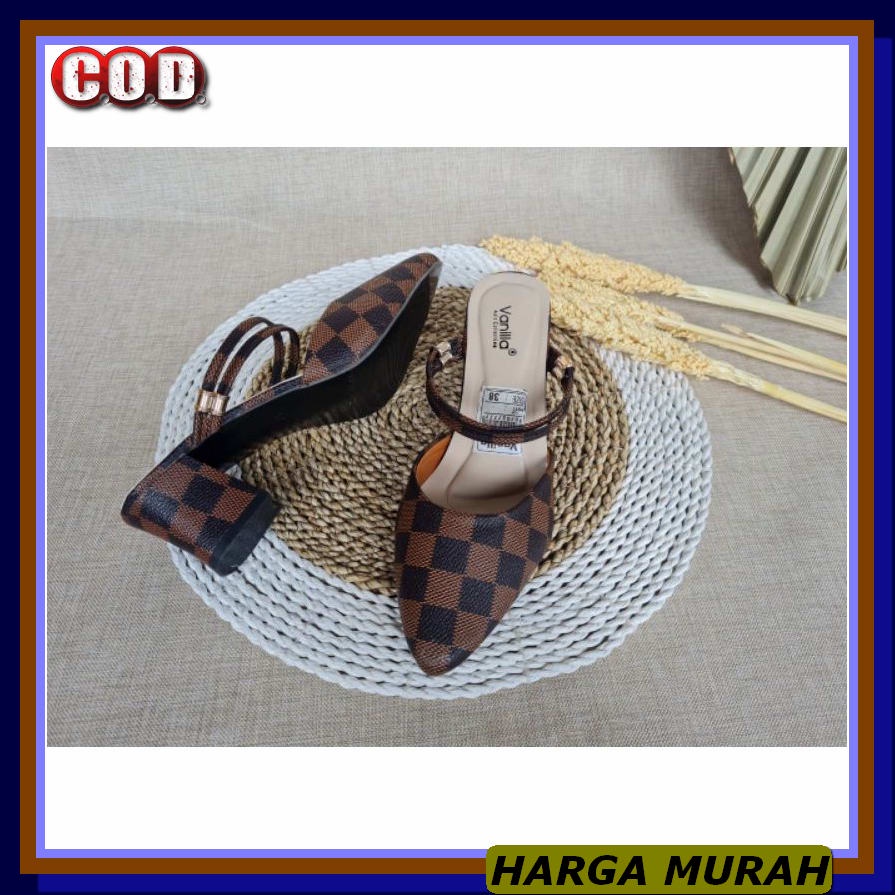 Op 03 Sepatu Hak Tahu Bahan Sintetis Hak Vj868 Hn01 Cream - Beige IW431 F 10  Heels Tahu Cantik Mod