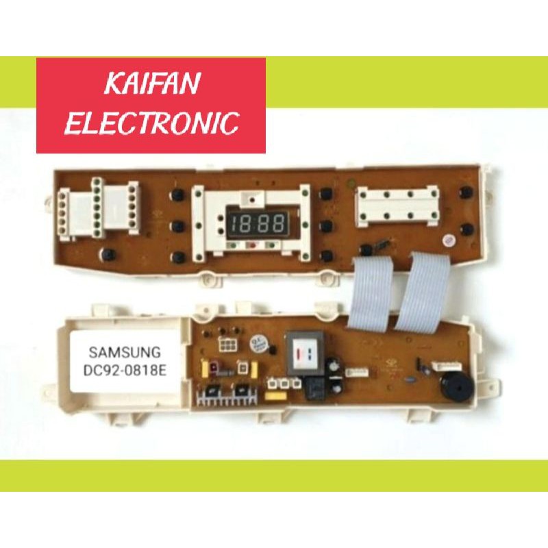 Modul pcb mesin cuci samsung wa11wp wa13wp 10 tombol code part DC92-0818-E