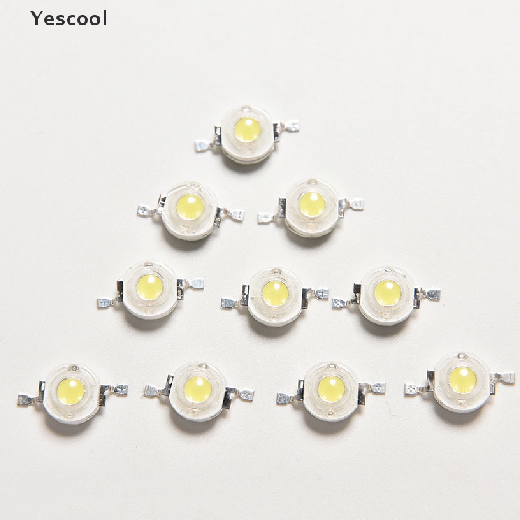 Yescool 10PCS 1W Pure White SMD LED Beads .