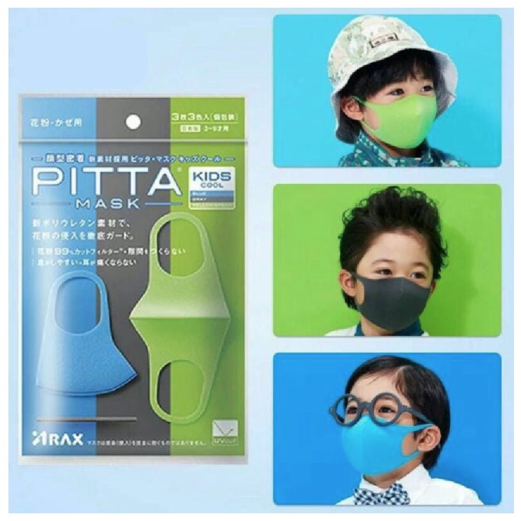 PITTA Mask Masker Scuba Ori Import Jepang Sponge (bukan scuba biasa) Asli Ori isi 3 Bisa Dicuci