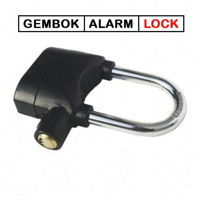 Gembok Alarm Lock Best Seller Anti Maling Bisa utk Motor Ring panjang