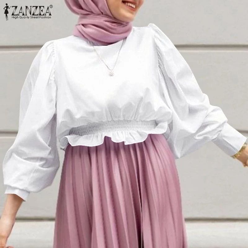 Atasan Wanita Muslim Korean Style Kekinian - Renata Top Blouse - Baju Wanita BIg Size Jumbo